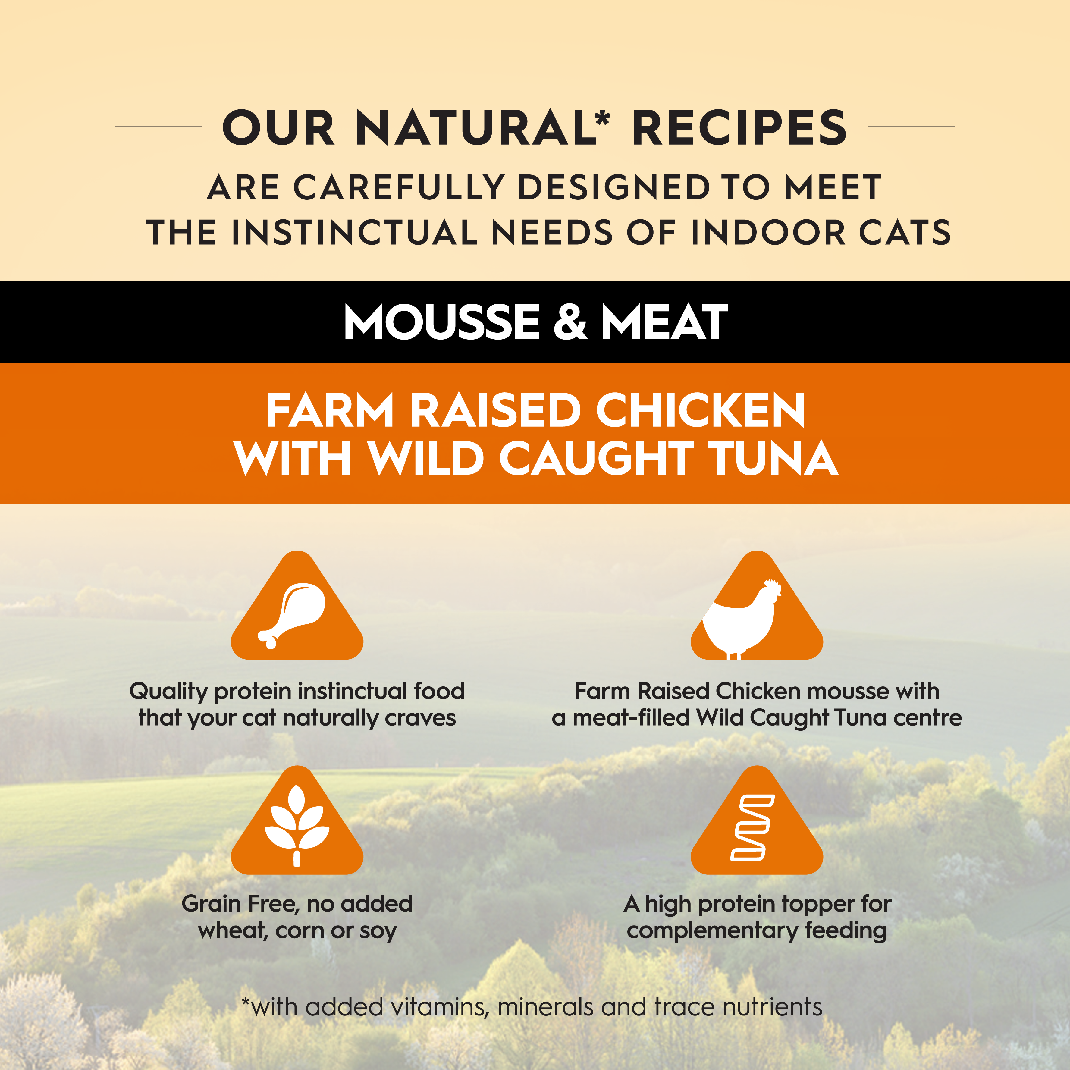 TRILOGY™ MOUSSE & MEAT FARM RAISED CHICKEN WITH TUNA & ALFALFA 50G