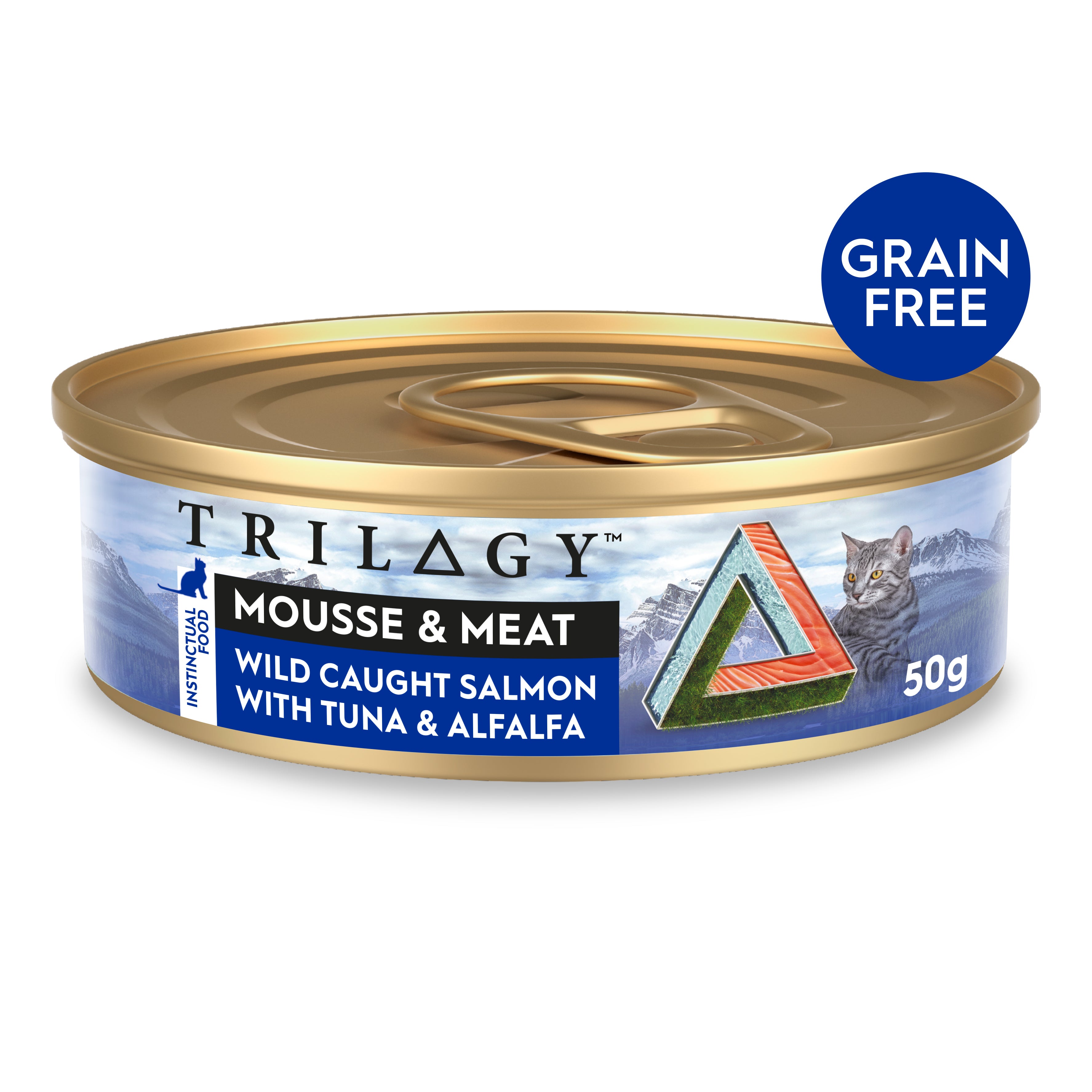 TRILOGY™ MOUSSE & MEAT WILD CAUGHT SALMON WITH TUNA & ALFALFA 50G
